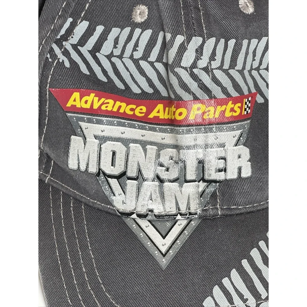 Monster Jam Advance Auto Parts Hat Washed Tire Tread Distressed Baseball Cap